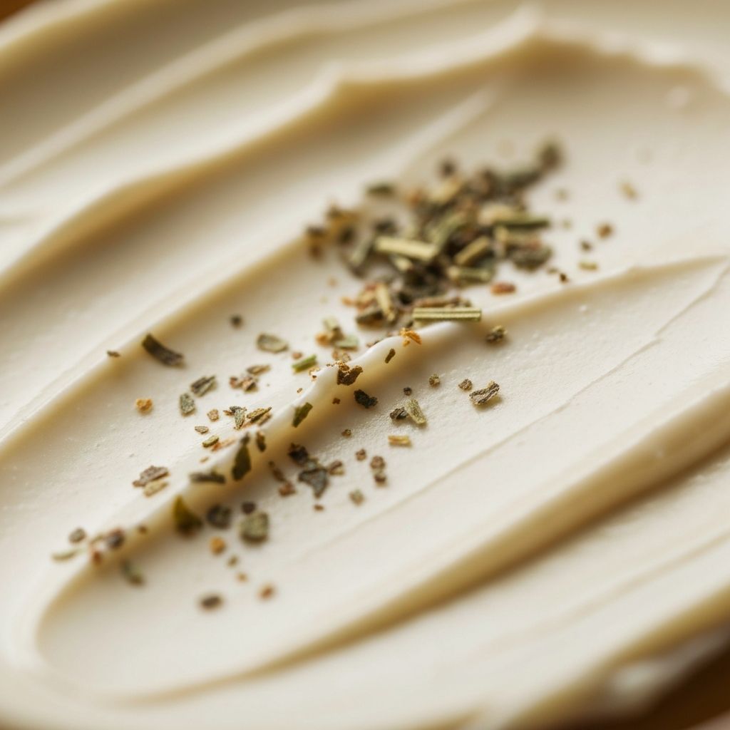 Natural plant-based skincare texture